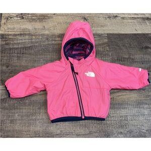 The North Face Hooded Fleece Coat Infant Size 0-3 Months Reversible